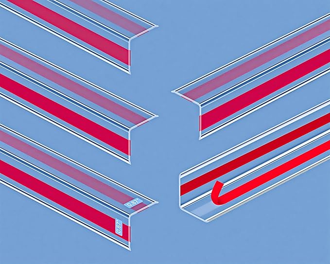 Clear Self-Adhesive Mini Wall Corner Protectors, Cute Corner Guards & Edge Protector for Wall Door Frame Cabinet Baseboard & Door, Table, Stair, Easy to Cut (5/8" Thick, 39.4" Length - 5Pack)