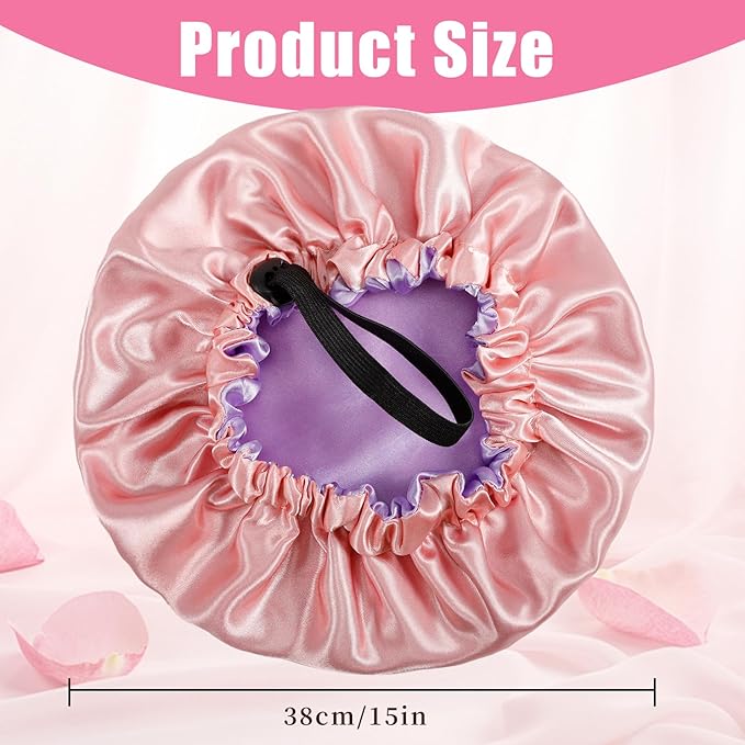 2PCS Kids Satin Bonnet,Silk Sleeping Bonnet,Adjustable Hair Bonnet for Kid,Reversible Double Layer Children Night Cap