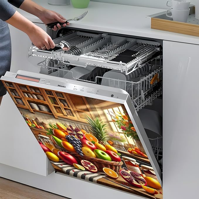 Dishwasher Magnet Sticker Cover Panel Decal Refrigerator Magnetic Sticker Decorative for Kitchen Decoration,Fridge Door Cover, Appliances Stickers 23"x26"