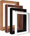 DIY Canvas Floater Frames for Canvas Paintings, 1.25" Deep Floating Frame for Finished Canvases (Dark Brown 14x18 inches)