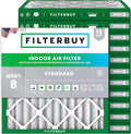 Filterbuy 13.25x13.25x2 Air Filter MERV 8 Essential Dust & Allergy Defense (12-Pack), Electrostatic Pleated HVAC AC Furnace Filters Replacement, Made in USA (Actual Size: 13.25 x 13.25 x 1.75)