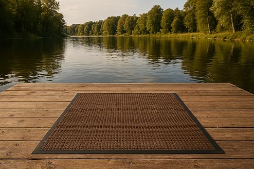 Guardian WaterGuard Indoor/Outdoor Wiper Scraper Floor Mat, Rubber/Nylon, 3'x4', Brown