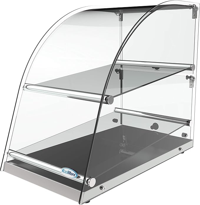 KoolMore DC-2CN Bakery Display Case, 2.4 Cu. Ft - 2 Shelves