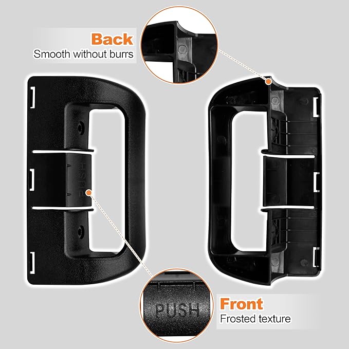 3851174023 Refrigerator Door Handle Replacement for Dometic Fridge Upper and Lower Doors, Compatible with Models DM2652, DM2662, DM2663, DM2852, DM2862, RM2652, RM2663, RM2852, RM3662. Black