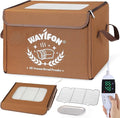 Folding Bread Proofing Box with 68-131℉ Temp Control & 99H Timer,Dough Proofing Box with Metal Rack Warming Proofer for Sourdough, Bread Baking, Pizza, Yogurt,Space-Saving & 6-Layer Fabric,Brown