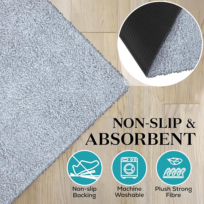 Premium Microfiber Indoor Door Mat – 20"x30" Washable Entry Mat, Non-Slip, Waterproof Backing, Super Absorbent, Low Profile Entryway Doormat for Indoor Entrance