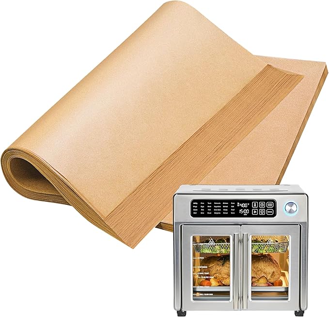 Air Fryer Liners Disposable for Emeril Lagasse 26 QT Extra Large Air Fryer, 120 PCS Unbleached Parchment Paper Sheets Accessories for Emeril Lagasse 26 Qt Toaster Oven