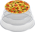 Tobeelec 4 Pcs Aluminum Pizza Screen Set, Alloy Seamless Pizza Screen, Non Stick Aluminum Mesh Baking Tray for Oven, Seamless, Rust-Free, Durable Baking Trays for Crispy Crus(8/10/12/14 Inch)