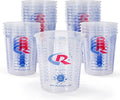 Paint Mixing Cup 40 Ounce, Accurate Measurements in Ratios and OZ. and ML, 12PCS Plastic Graduated Measuring Cups for Paint, Resin, Epoxy, Acrylic, Pigments, Art