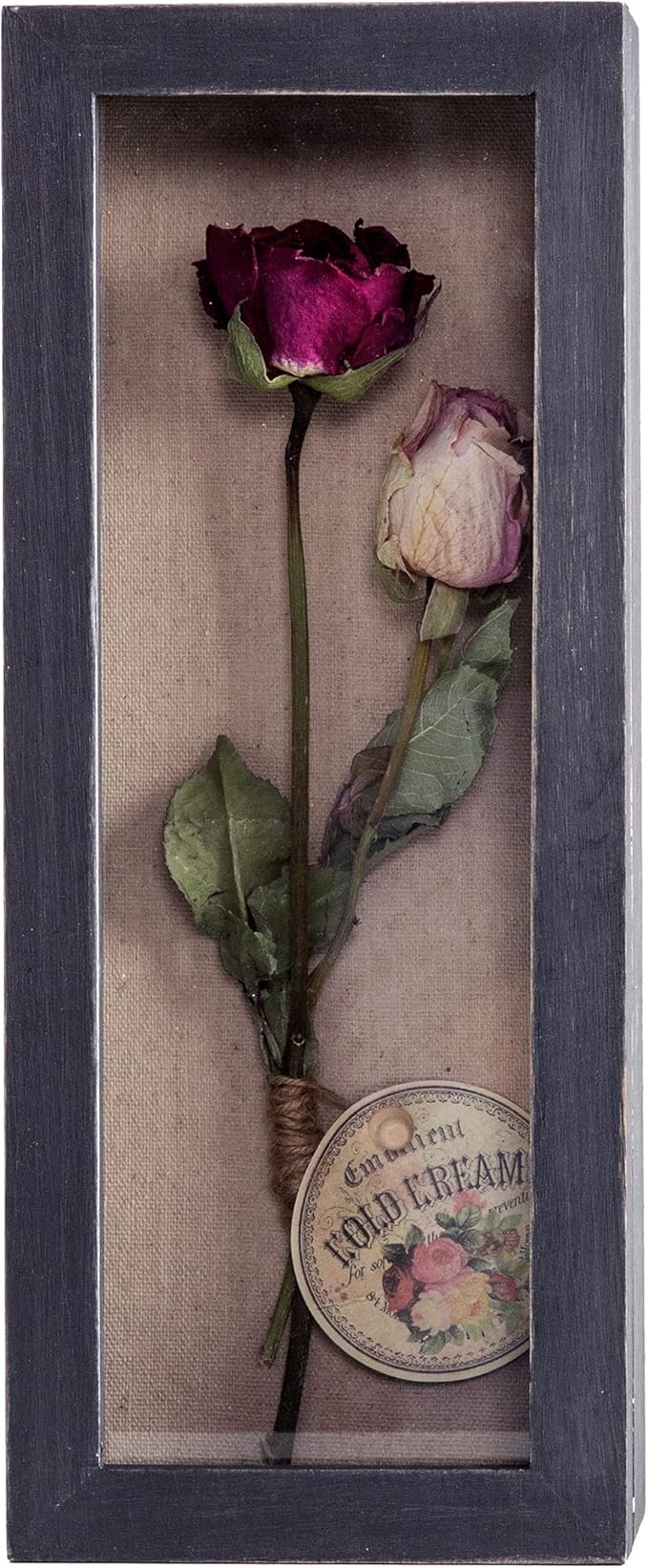 Freezing point Shadow Box Frame 5x12.5 Shadow Box Pin Display Case Cabinet Picture Frame with Linen Back Memorabilia Awards Medals Bouquet Badge Wedding Memory Box for Keepsakes Black Small Narrow