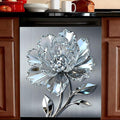 Dishwasher Magnet Cover, Dishwasher Magnetic Decoration, Flower-Themed Sticker, Dishwasher Refrigerator Protection Magnetic Decoration, Kitchen Art Decoration 23x25.5 inches