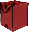 DURASACK Heavy Duty Home and Yard Bags 48-Gallon Reusable Self-Standing Lawn and Leaf Bags Garbage Can with Reinforced Handles, Red