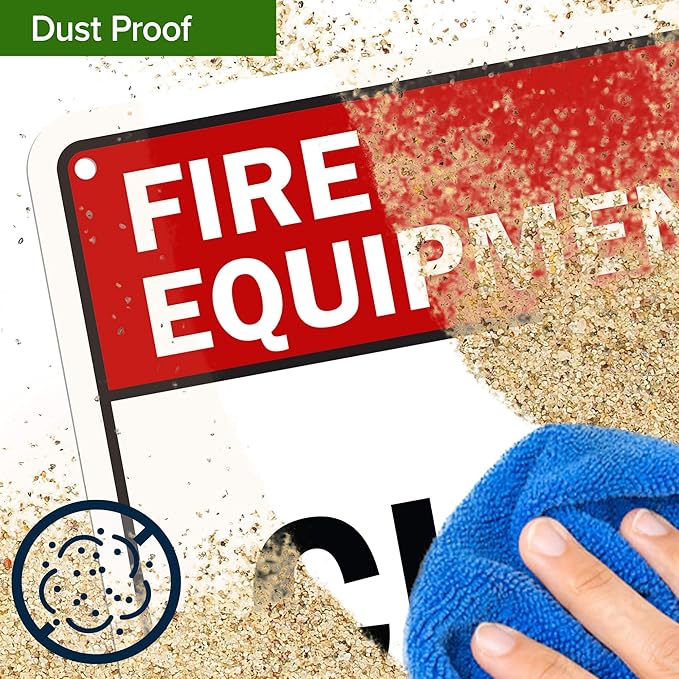 Custom Fire Equipment Sign, Ansi Sign, Osha Compliant, 7x10 Inches, 55 mil thick HDPE (high density polyethylene), Made in USA by My Sign Center
