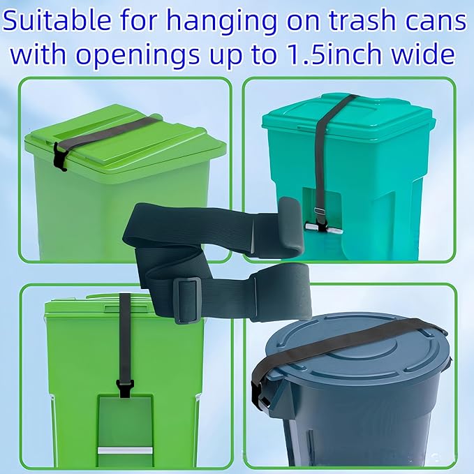 Trash Can Lock, Trash Can Locks for Animals,Trash Can Lid Lock Outdoor Garbage Can Locks Keep Black Bears, Dogs,Raccoons, and Squirrels Out of Your Trash (Black, 1 Pcs)