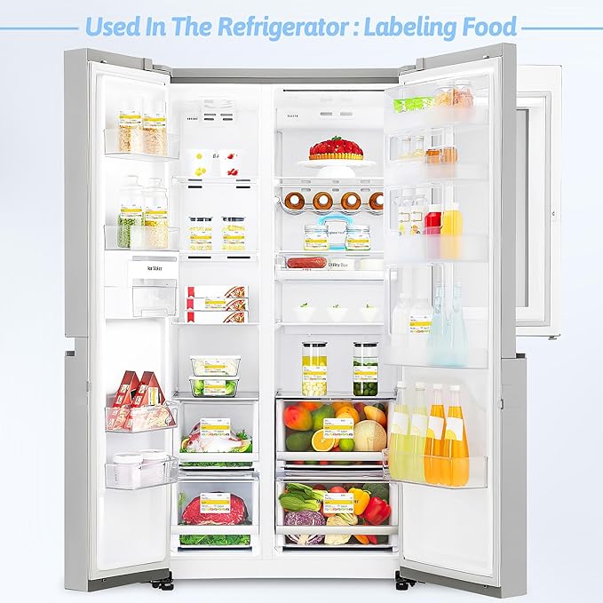 Restaurant Quality Shelf Life Food Rotation Labels Vinyl, 2” x 3” Self-Adhesive Removable Freezer Food Labels, Perfect for Reusable Containers, Easy to Remove, Food Safety Date Sticker (6 PCS)