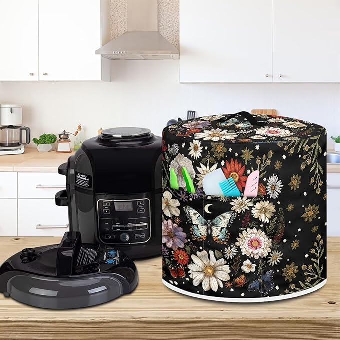 Butterfly Dust Cover Instant Pot Heavy Duty Waterproof Dust Pressure Cooker Cover Case for Instant Pot Pressure Cooker Instant Pot Appliance Covers Pressure Cooker Size S