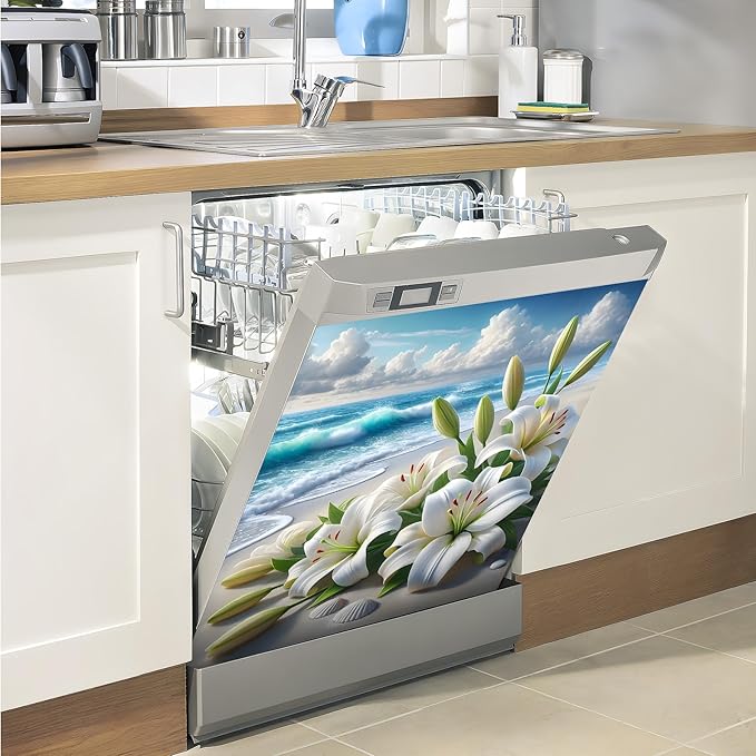 Dishwasher Magnet Sticker Cover Panel Decal Refrigerator Magnetic Sticker Decorative for Kitchen Decoration,Fridge Door Cover, Appliances Stickers 23"x26"
