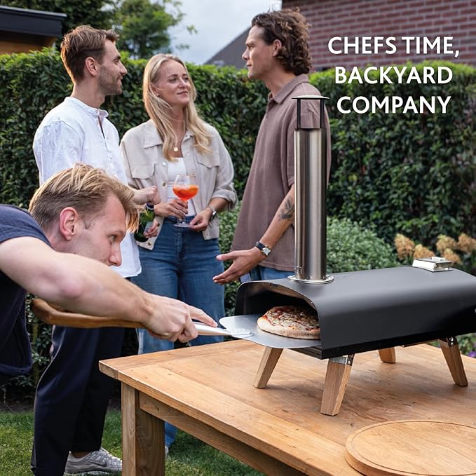 BOSKA Pizza Oven Outdoor Pro Pellet - Portable Pellet Pizza Oven - Pizza in 90s seconds - Wood Pellets - Outdoor Cooking - Includes Bottle Opener and Pizza Stone