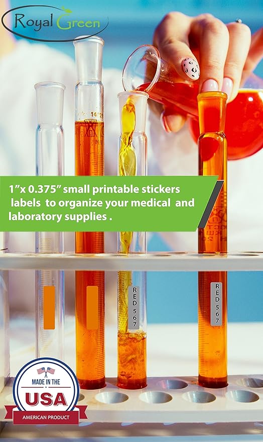 Labels Printable Sticker Paper Sheets for Printers in Purple - 1078 Pack, Small Printing Labels 1 inch x 0.375 inch for Laser Printers with Template Included, 7 Full Sheets