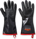 932°F Heat Resistant BBQ Gloves, 14-Inch Waterproof Neoprene Grill Gloves, Oil & Slip Resistant with Cotton Lining, for Oven, Smoker, Fire Pit, Rotisserie and BBQ Cooking