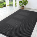 OLANLY Front Door Mat Indoor Outdoor Entrance, Waterproof Heavy Duty Doormat, Fade Resistant, Low Profile, Easy Clean Patio Porch Welcome Floor Mats for Entry, 59x34, Charcoal Grey