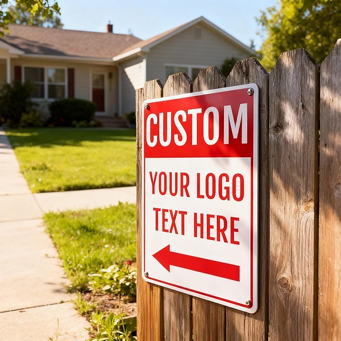 Custom Outdoor Metal Sign for Office Shop Display, 20x15 Inch, Rust-Free Aluminum Weather Resistant, Waterproof, Durable Ink, Easy to Mount