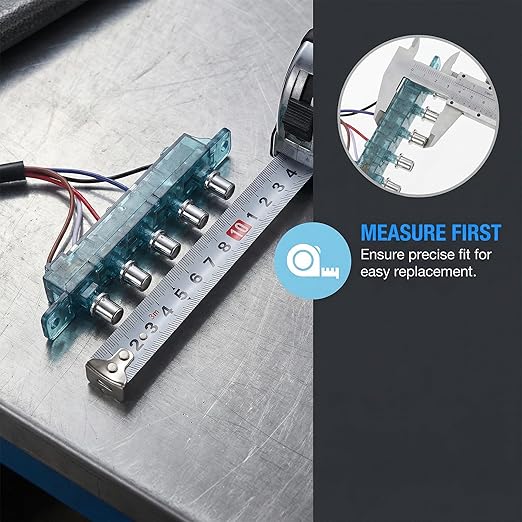 Range Hood Switch Button Replacement,5-Button Mechanical Control Panel, Size Matching Required,Manual Wiring Installation Required, Exact Size Match Needed for Traditional Push Hoods Only for Kitchen