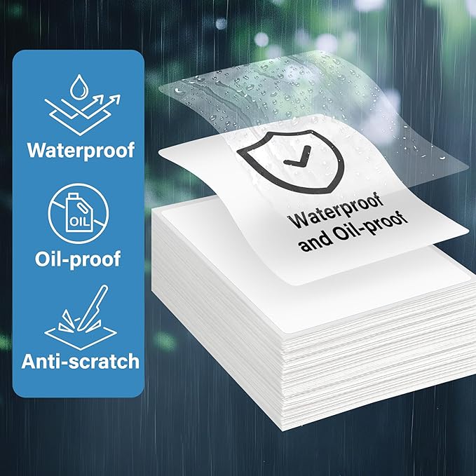 LotFancy 4x6 Direct Thermal Shipping Labels, 1000 Thermal Labels Fanfold with Perforated and Strong Adhesive, White Mailing Label Compatible with Zebra, Rollo Printer
