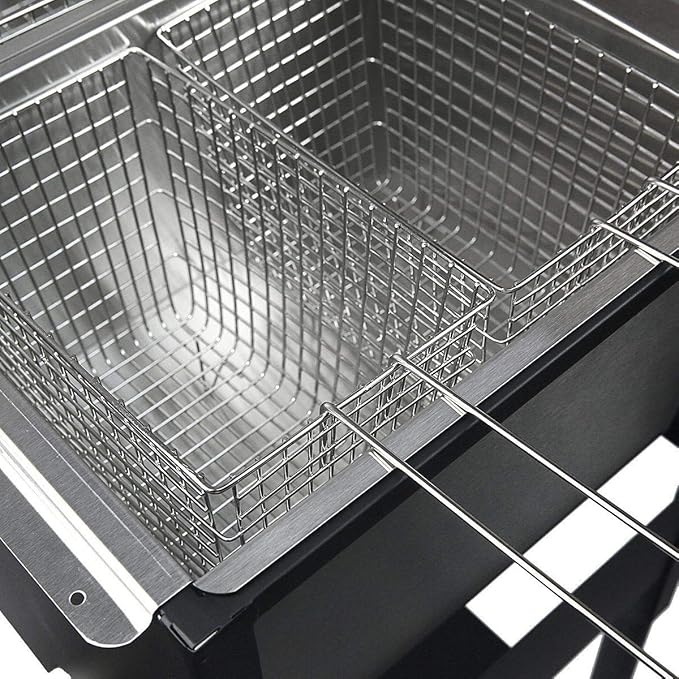 Barton 148,000 BTU High-Pressure Triple Basket Deep Fryer Dual Burner Propane LPG Fish Cooker Fry Basket Fryer Outdoor Catering, Events, Camping