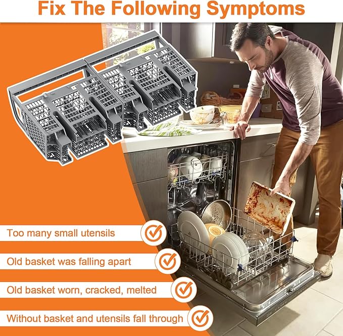 Upgraded 00675794 675794 Dishwasher Silverware Basket For Thermador Bosch Dishwasher Silverware Basket Replacement Parts Bosch Utensil Baskets Cutlery Holder SHE55M15UC SHX3AR75UC 00704855 9001396277