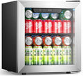 Beverage Refrigerator, 50 Cans Commercial Mini Fridge Cooler, 1.3 Cu.ft with Glass Door, Adjustable Shelves, Digital Temperature Freestanding Small Drink Fridge Soda Beer or Wine for Home Dorm Bar