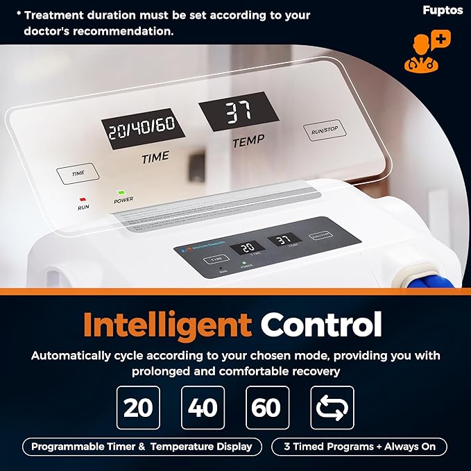 Cold Therapy Machine, Ice Machine for Knee and Shoulder After Surgery, Digital Timer & Quiet Pump, Cryotherapy Machine with Universal Ice Pad for Knee, Shoulder, Hip, Leg and Hip