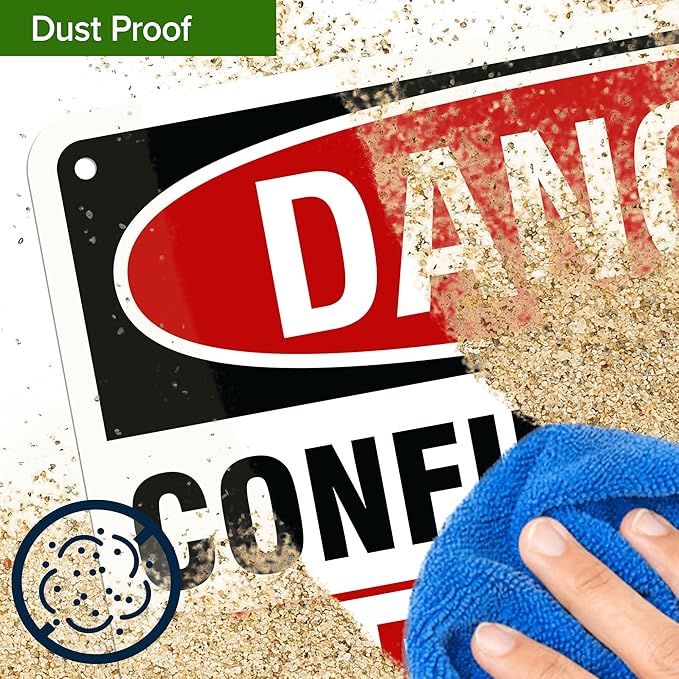 Danger Confined Space Enter By Permit Only Sign, 7x10 Inches, Rust Free .040 Aluminum, Fade Resistant, Made in USA by My Sign Center