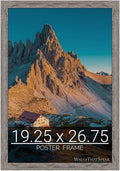 wallsthatspeak 19.25x26.75 Gray Barnwood Picture Frame for Puzzles Posters Photos or Artwork