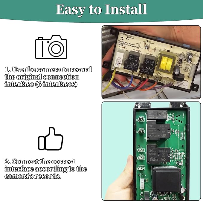 316455500 Oven Range Stove Clock Control Board 7 Button Control Board Clock Replacement(Include Overlay), Replacement for Numbers 316220725, Compatible with Frigidaire Range Control Board