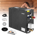 VEVOR Steam Generator, 9 kW Steam Shower System with Controller for Home Sauna Bath Spa, Commercial Auto Drain Kit with Overheat, Dry-Run & Overpressure Protection, 10 Min to 24h Efficient, Black