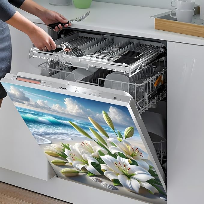 Dishwasher Magnet Sticker Cover Panel Decal Refrigerator Magnetic Sticker Decorative for Kitchen Decoration,Fridge Door Cover, Appliances Stickers 23"x26"