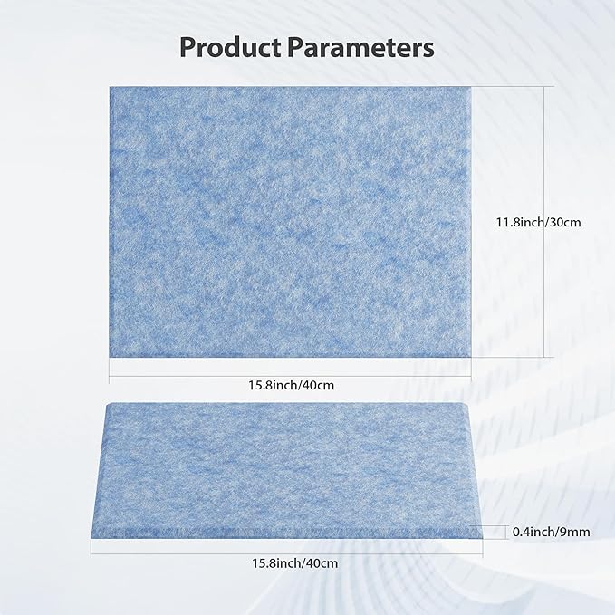 12 Pack Acoustic Panels Self Adhesive Sound Proof Foam, High Density Sound Acoustic Panel, 16X12X0.4 Inch 4:3 Rectangle Panels in Home, Office,Reccording Room,Studio,More(Light Sky Blue)