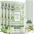 Deodorant Wipes for Women - Freshening Body Towelettes for Post-Workout, Travel, and Daily Deodorizing - On-the-Go Fresh Scent Cleansing Wipes, 240 Count (4 Pack)