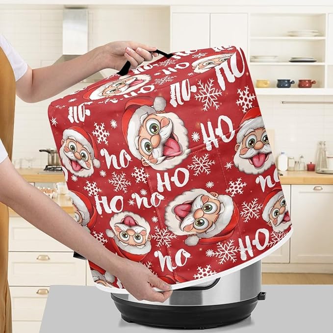 Santa Claus Appliance Covers Star Air Fryer Dust Cover for Instant Pot Accessories 3 Quart Fryer Dust Covers Appliance Dust Covers Soft and Easy to Fold Convenient M