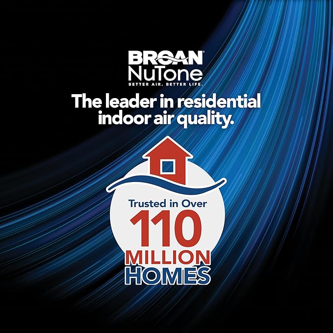 EVOLVE Premium Bathroom Exhaust Fan w/Light and Continuous Run, 50-80-110 Selectable CFM