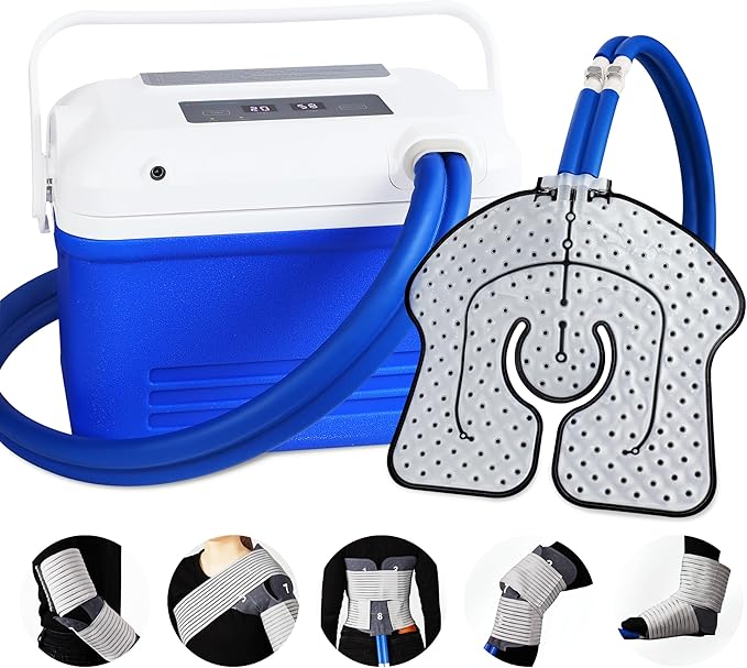 Cold Therapy Machine, Ice Machine for Knee and Shoulder After Surgery, Digital Timer & Quiet Pump, Cryotherapy Machine with Universal Ice Pad for Knee, Shoulder, Hip, Leg and Hip