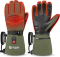SAVIOR HEAT Heated Gloves for Men Heated Ski Gloves 10h Warm 7.4V 3000mAh Battery Thick Lining Waterproof Goatskin Palm Anti Loss Lanyard Outdoor Skiing Snowboarding for Winter