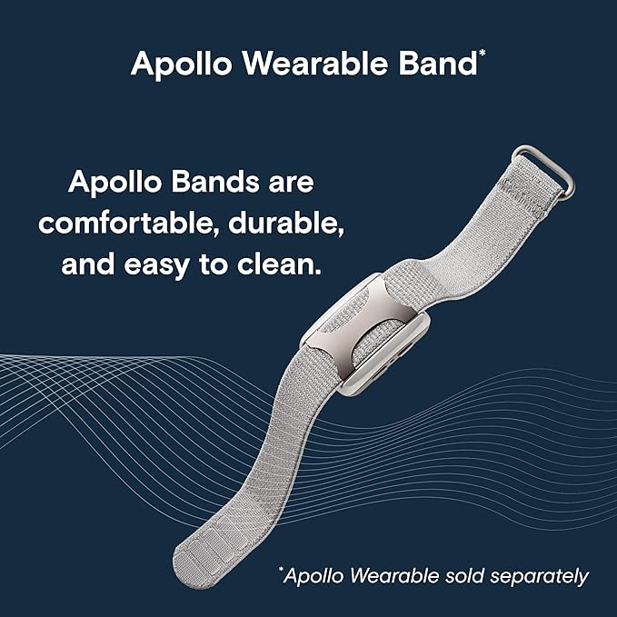 Bundle of Apollo Neuro Wearable (Stealth) & 12-Month SmartVibes AI Membership + Sleep Band (Black)