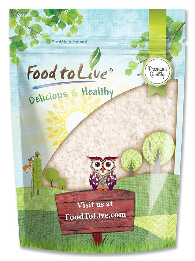 Food to Live Short-Grain White Rice, 2 Pounds – Premium Japanese Style Short-Grain, Perfectly Sticky, Vegan, Kosher rice. Easy to Cook. Great as a Side Dish. Great for Sushi, Rice Salads, and Desserts