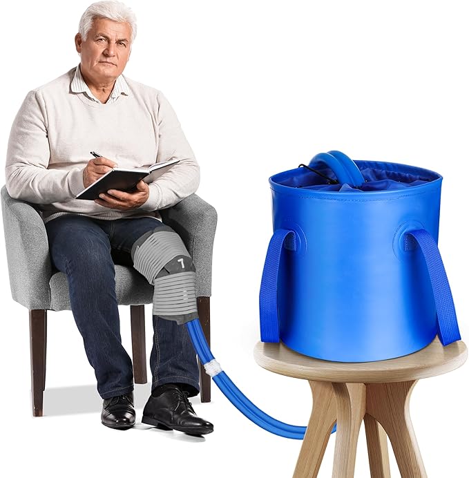 Cold Therapy Machine, Portable-Ice-Machine for Pain Relief/Recovery, Adjustable Knee Shoulder Pad, Ideal for Post-Surgery, Swelling Reduction, Lightweight & Quiet Design