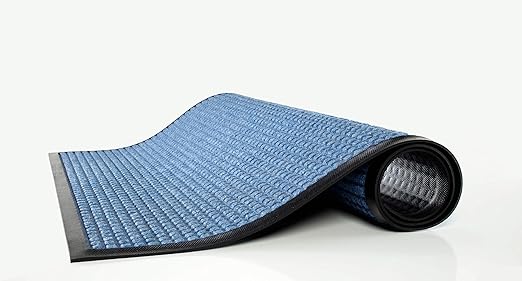 Guardian WaterGuard Indoor/Outdoor Wiper Scraper Floor Mat, Rubber/Nylon, 3'x20', Blue