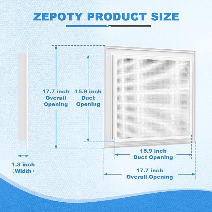 2-Pack Paintable Gable Vents - 18" x 18" Aluminum with Screen, Maximize Ventilation in Attics and Sheds, Vent Opening: 16" x 16"