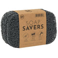 S&T INC. Bar Soap Holder for Kitchen, Bathroom, and Soap Dish, 4 Pack, Dark Grey, 2.9 inches by 4.4 inches