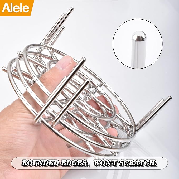 3Pcs Steam Rack,Alele 5.5inch Stainless Steel Tall Trivets for Electric Pressure Cooker